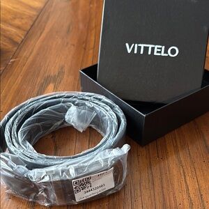 VITTELO black Leather Belt